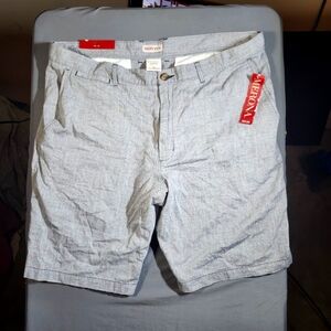 Merona New W Tags Dr"THE CLUB Short Blue Chambray" Shorts Size 40 Mens 11 Inch
